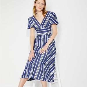 Kate Spade Cafe Stripe Midi Dress